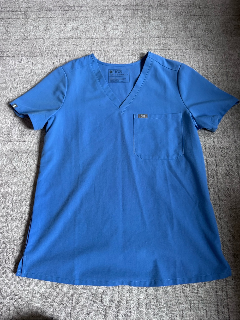 FIGS Ceil Blue Catarina One-Pocket Scrub Top Size Small